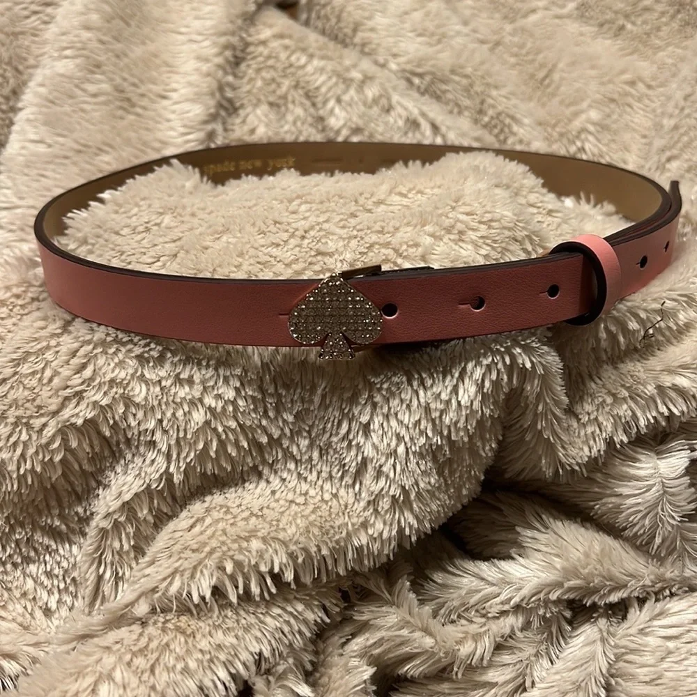 KATE SPADE ♠️ Pink Sugar Spade Thin Belt - Picture 5 of 9